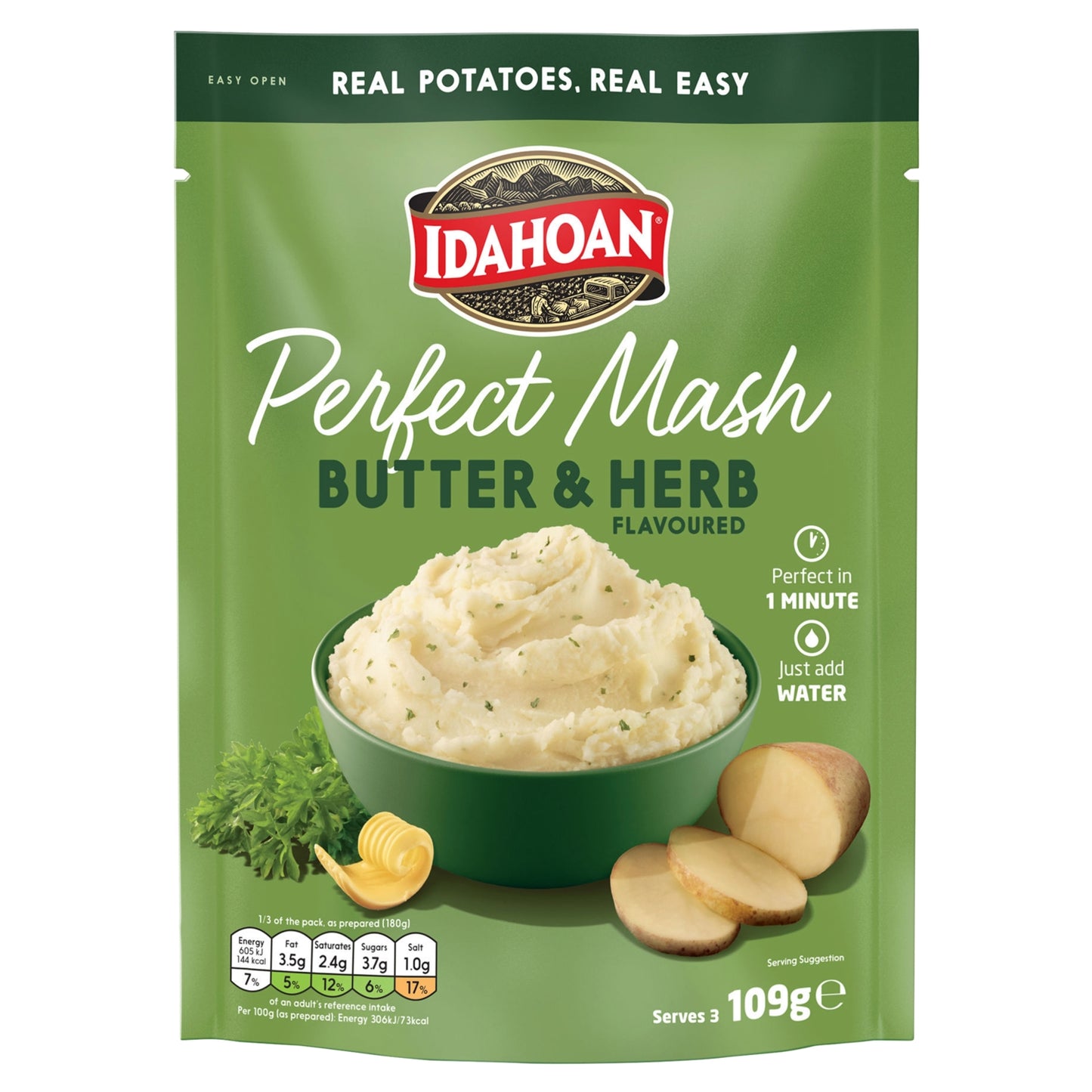 Idahoan Perfect Mash Butter & Herb Flavoured 109g