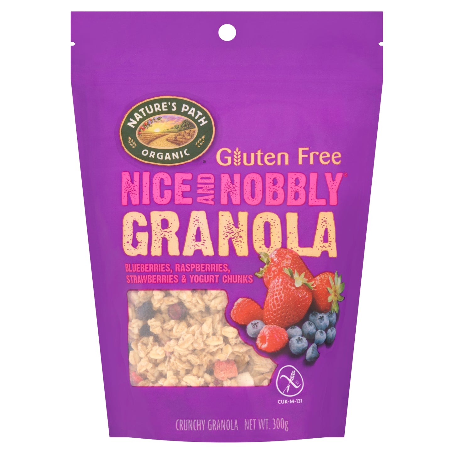 Nature's Path Organic Granola Blueberries, Raspberries, Strawberries & Yogurt Chunks 300g
