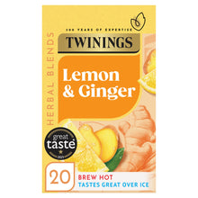 Twinings Lemon & Ginger 20 Tea Bags 30g