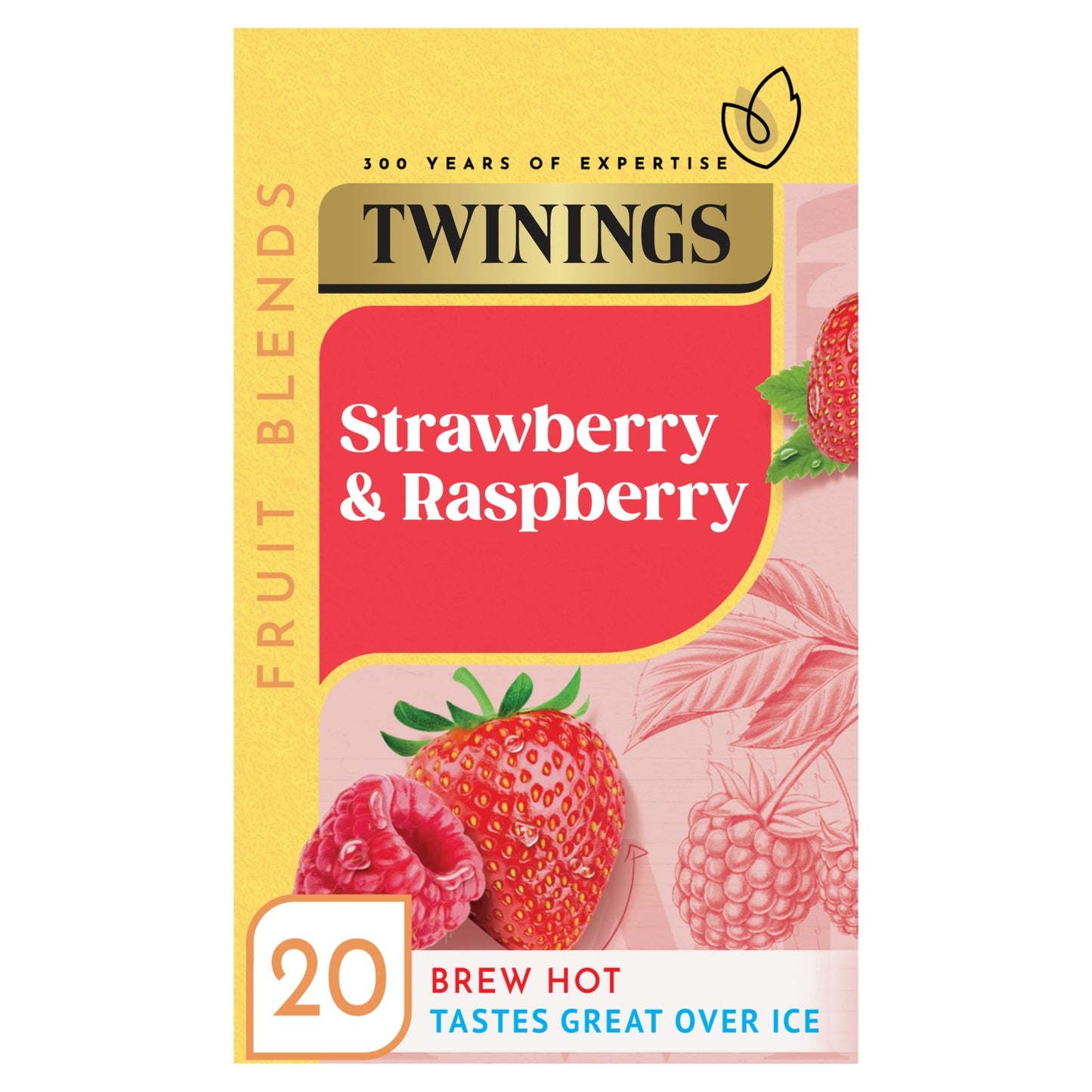 Twinings Strawberry & Raspberry 20 Tea Bags 40g