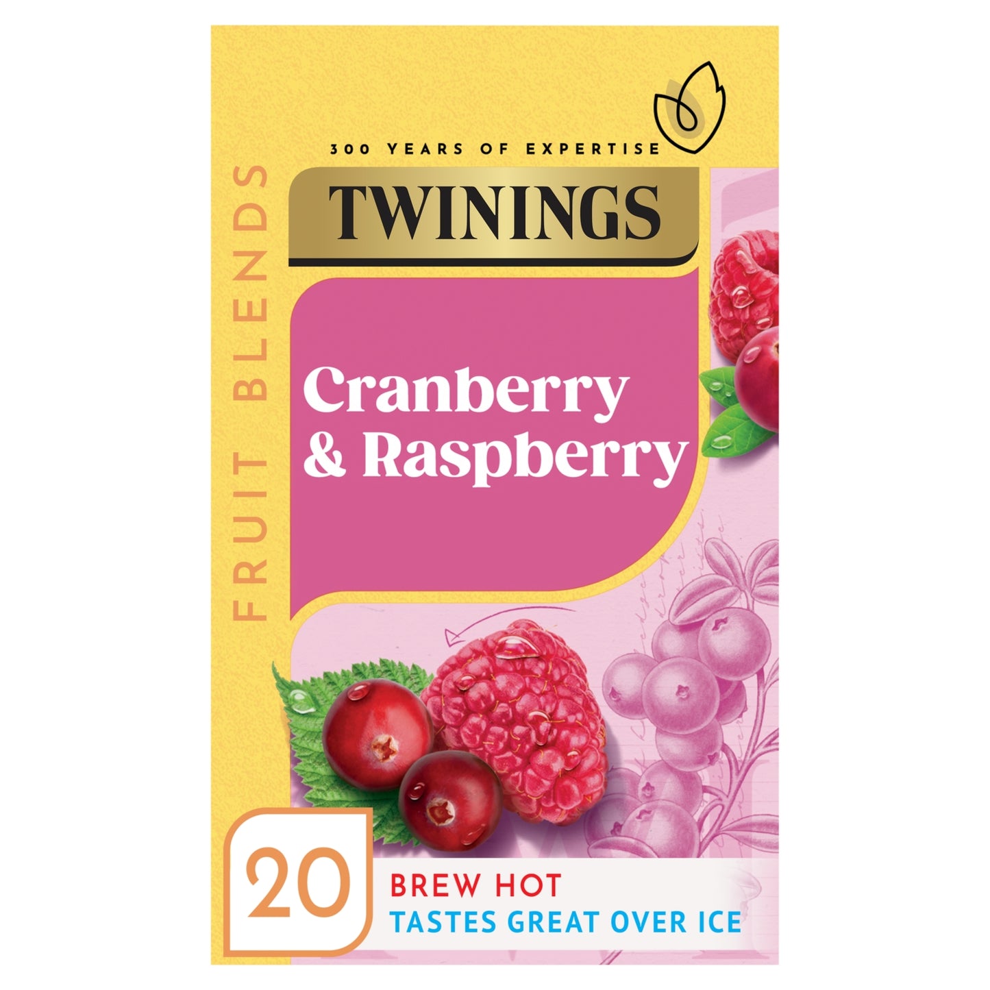 Twinings Cranberry & Raspberry 20 Tea Bags 40g