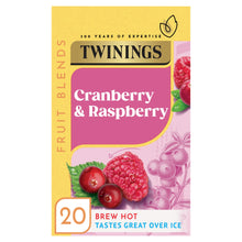 Twinings Cranberry & Raspberry 20 Tea Bags 40g