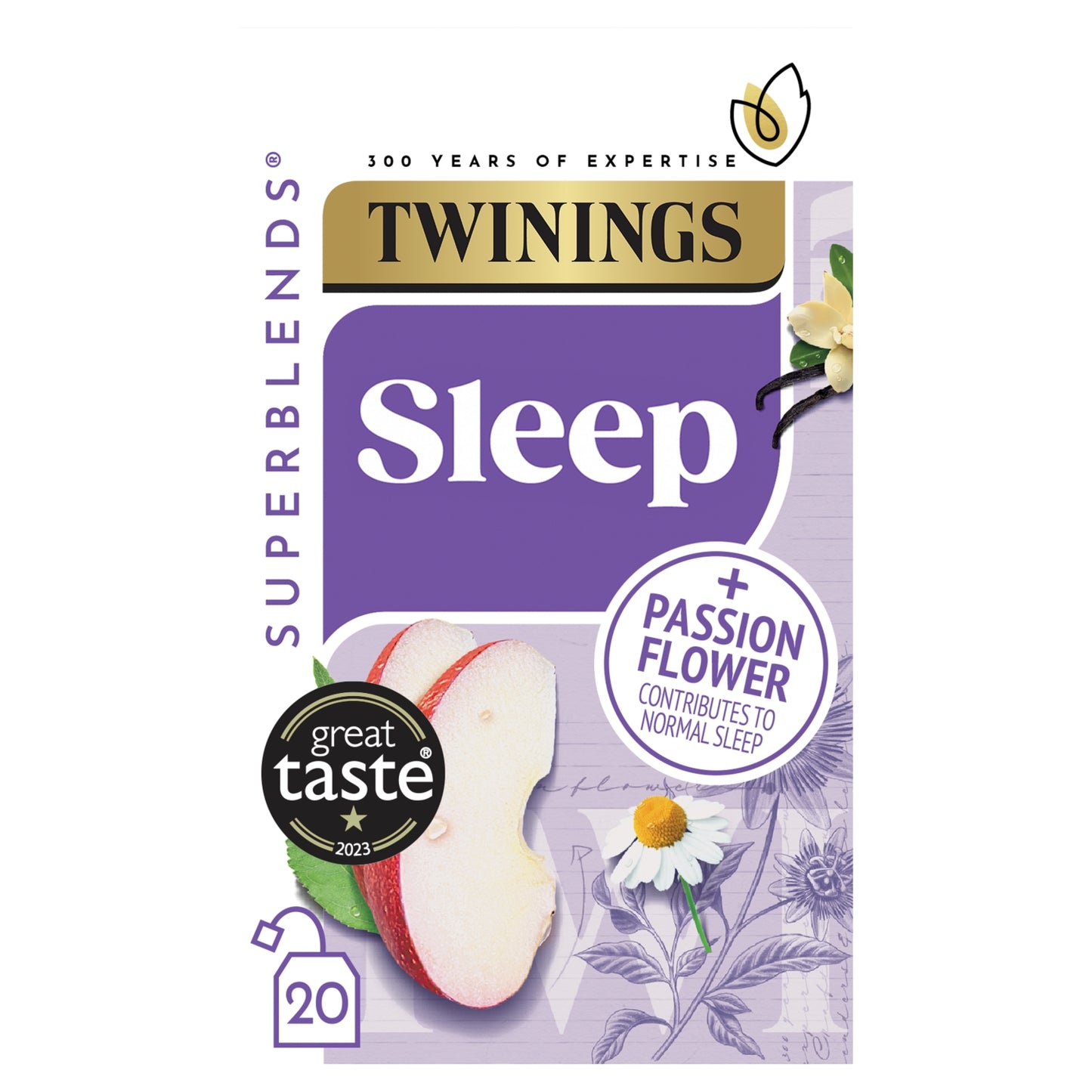 Twinings 20 Superblends Sleep Spiced Apple & Vanilla with Camomile & Passionflowers 30g