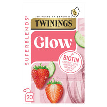 Twinings Superblends 20 Glow Strawberry & Cucumber with Green Tea & Aloe Vera 40g