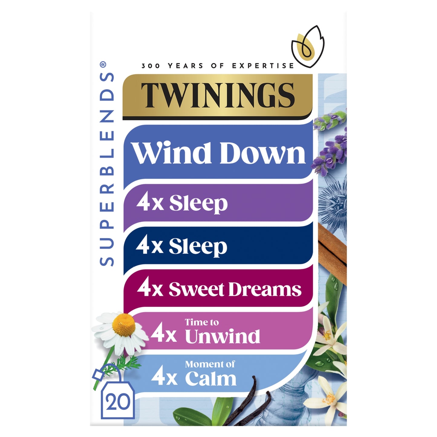 Twinings Superblends Wind Down Collection 20 Tea Bags 33.3g