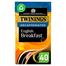 Twinings English Breakfast Decaffeinated 40 Tea Bags 109g