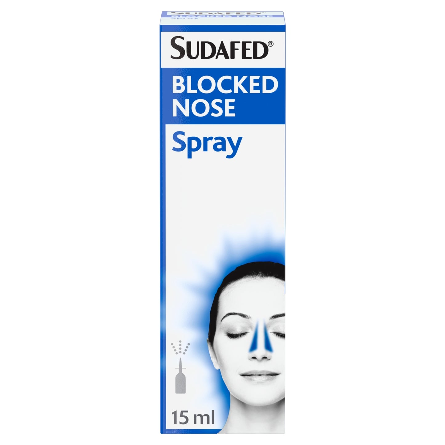 Sudafed Blocked Nose Spray Congestion Relief Lasts Up to 10 Hours 15ml