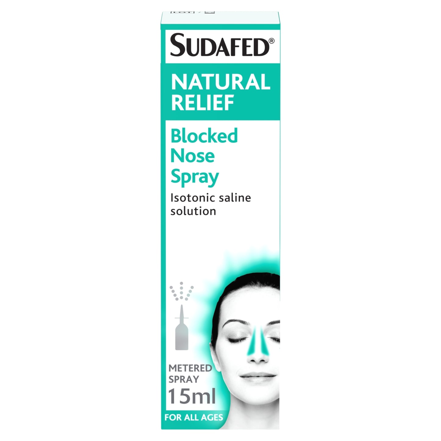 Sudafed Natural Relief Blocked Nose Spray No Preservatives 15ml