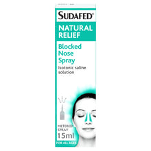 Sudafed Natural Relief Blocked Nose Spray No Preservatives 15ml