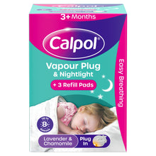 Calpol Vapour Plug In & Nightlight 3+ Months Plug and 3 refills