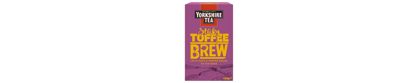 Taylors of Harrogate Yorkshire Tea 40 Sticky Toffee Brew Tea Bags 112g