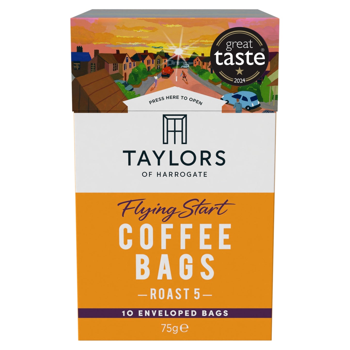 Taylors of Harrogate 10 Flying Start Enveloped Coffee Bags 75g