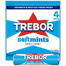 Trebor Softmints Spearmint Mints Rolls 4 Pack 152 g (4 x 38g)