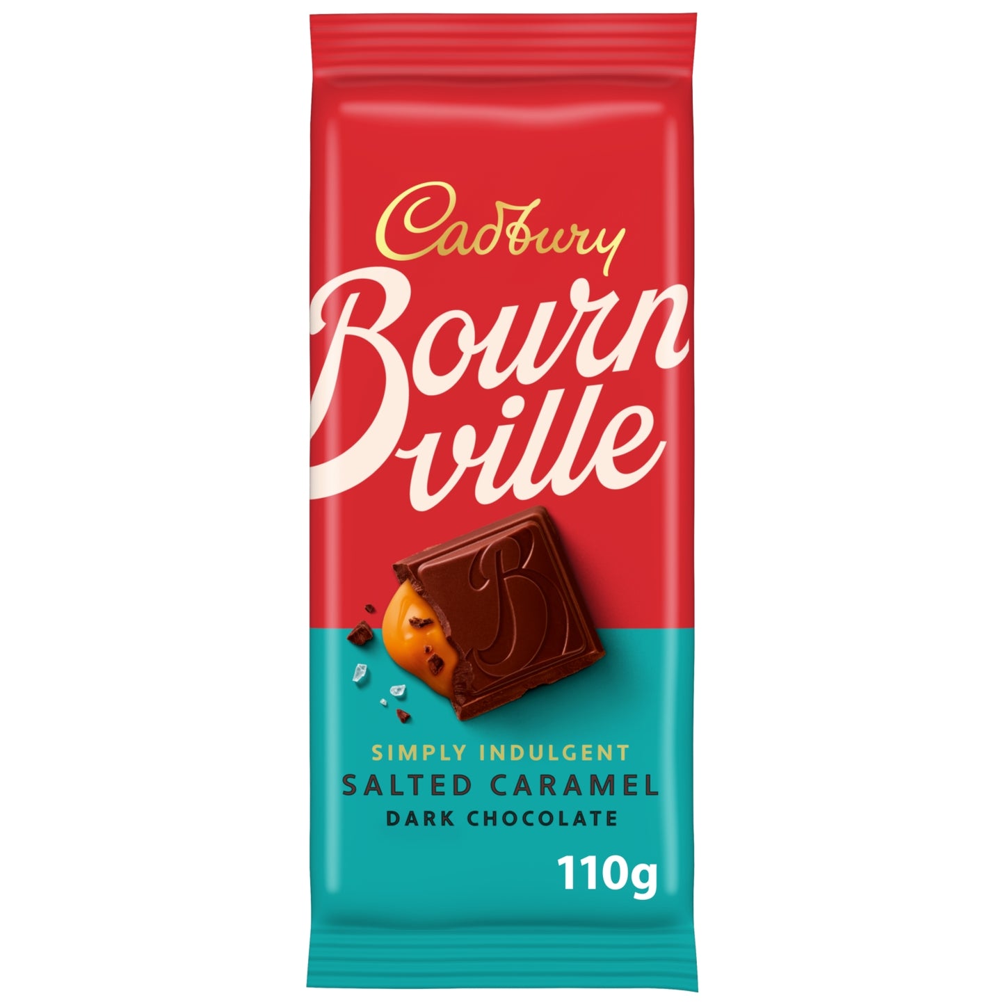 Cadbury Bournville Salted Caramel Dark Chocolate Bar 110g