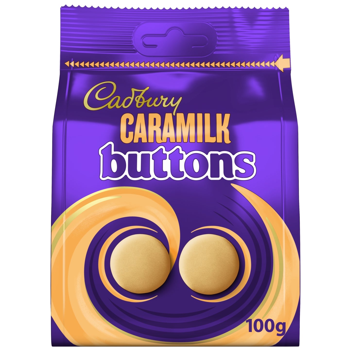Cadbury Caramilk Golden Caramel Chocolate Buttons Bag 100g