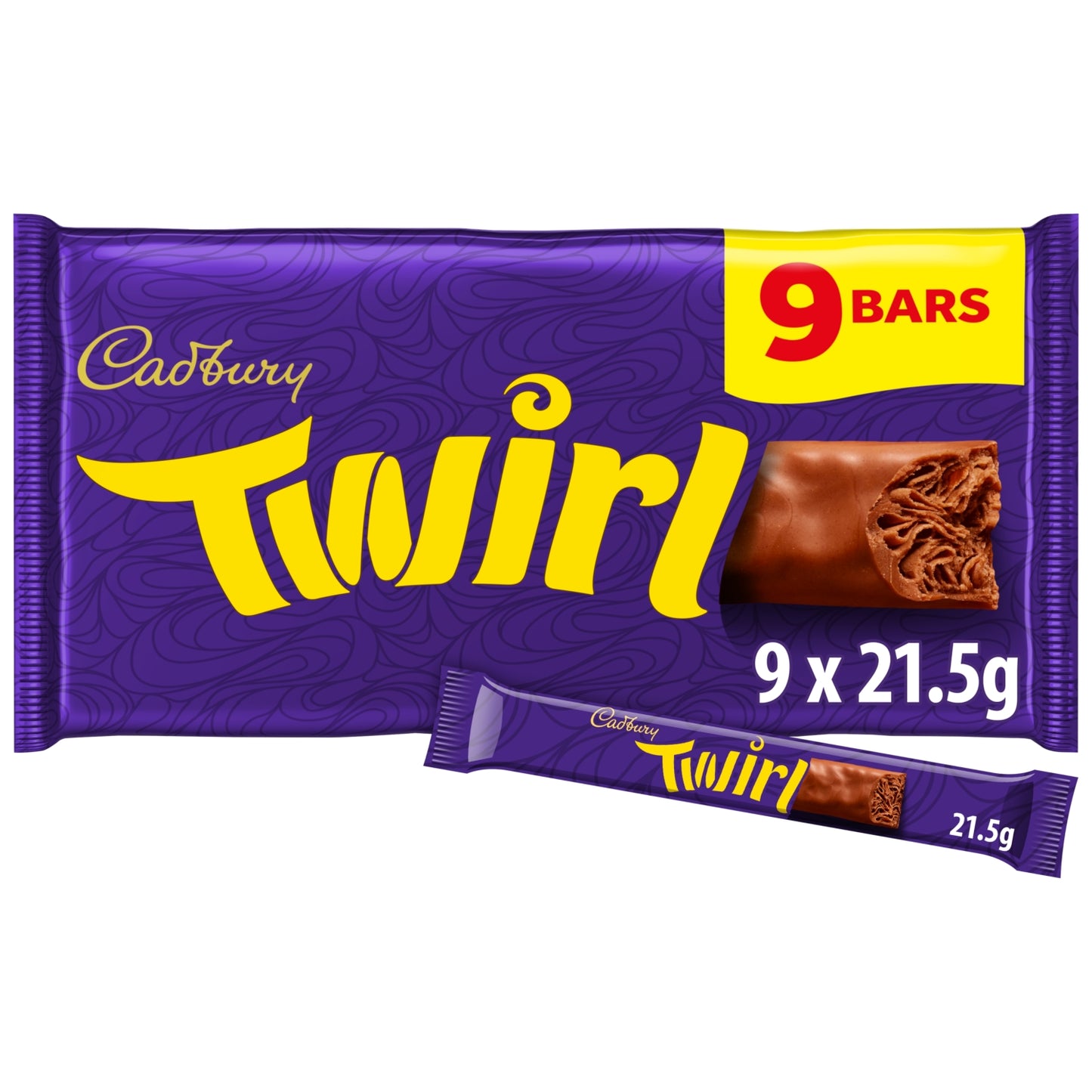 Cadbury Twirl Milk Chocolate 9 Pack Multipack 193.5 g