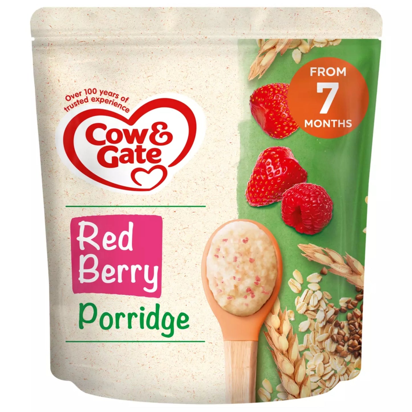 Cow & Gate Red Berry Wholegrain Porridge Baby Cereal 200g