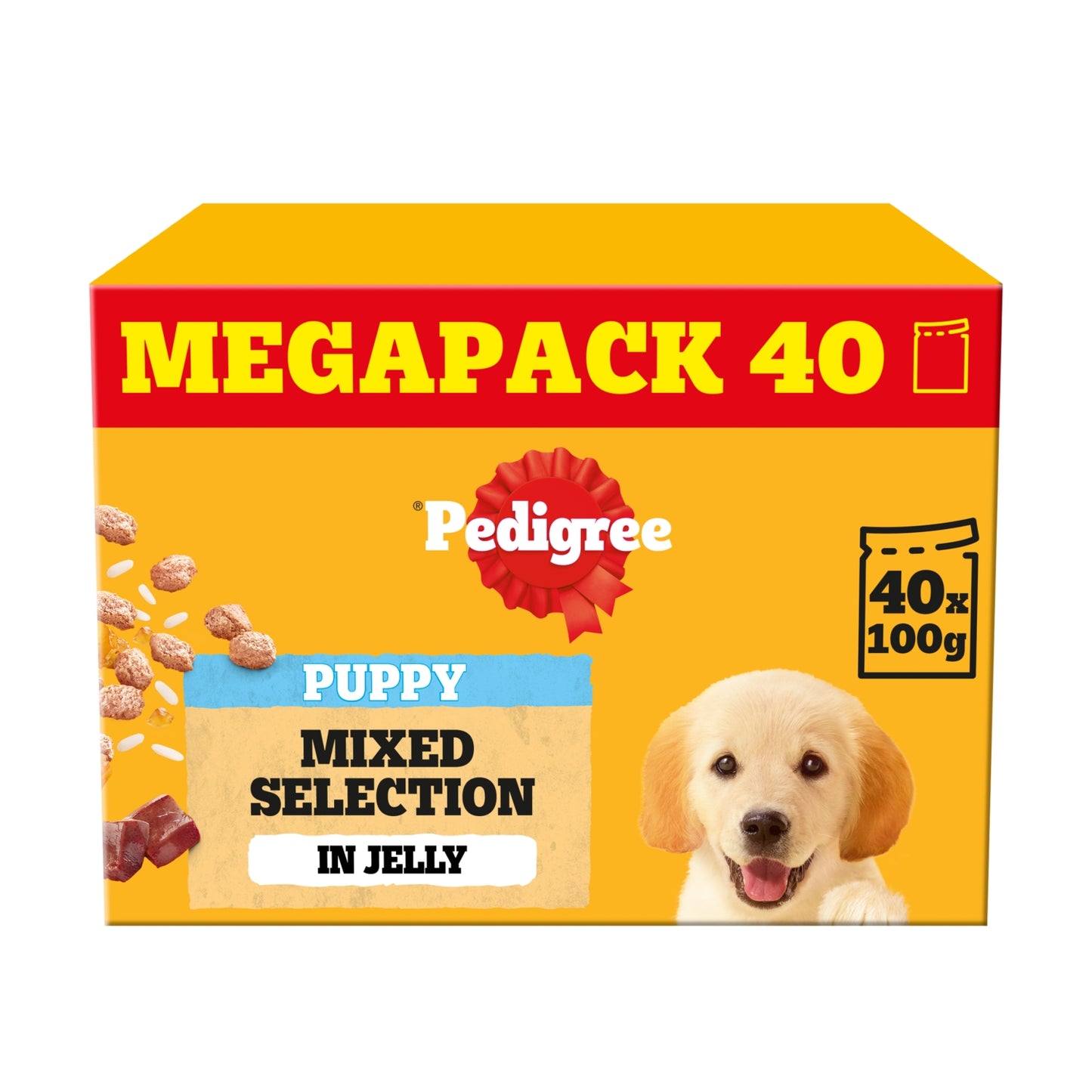 PEDIGREE Junior Puppy Wet Dog Food Mixed Selection in Jelly 40 x 100g Pouch
