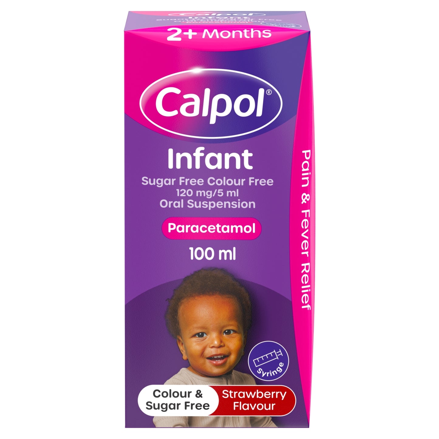 Calpol Infant Sugar & Colour-Free Paracetamol Oral Suspension 2+ Months 100ml