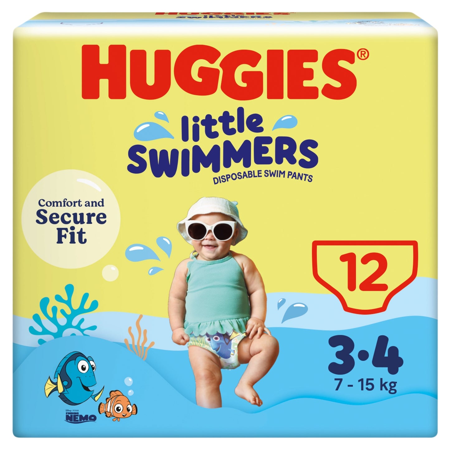 Huggies Diapers Little Swimmers 3-4 7-15kg 12 Swim Pants