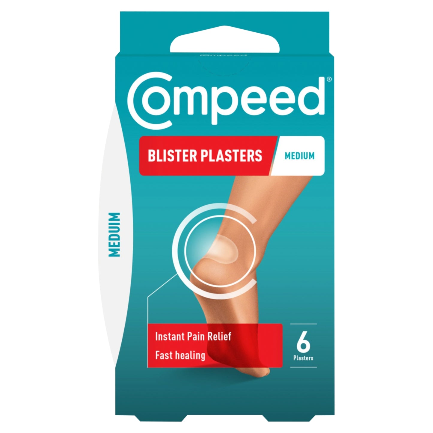 Compeed Blister Plasters Medium Size 6 Pack - Hydrocolloid Foot Treatment - Heal Fast