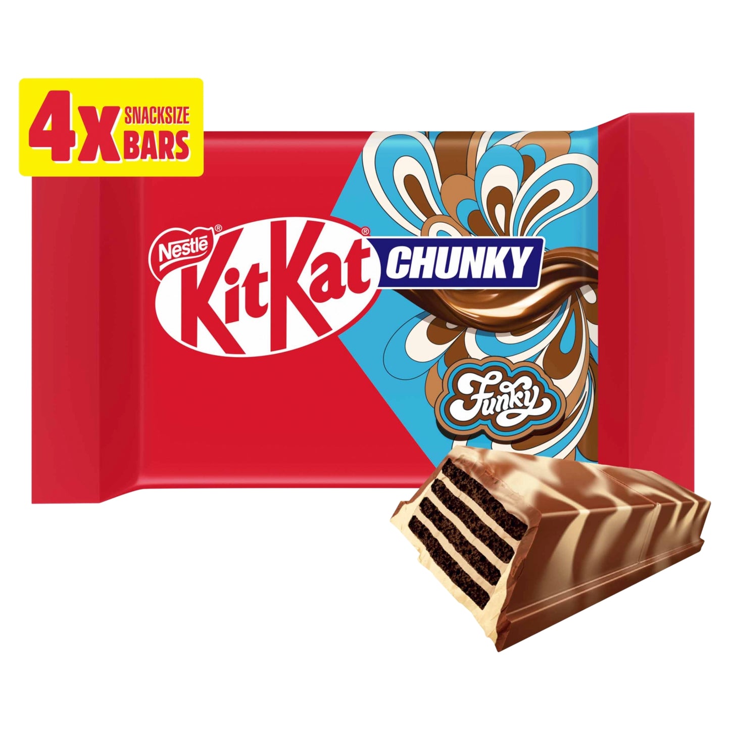 KitKat Chunky Funky Chocolate Bar 4 Pack Multipack 128g