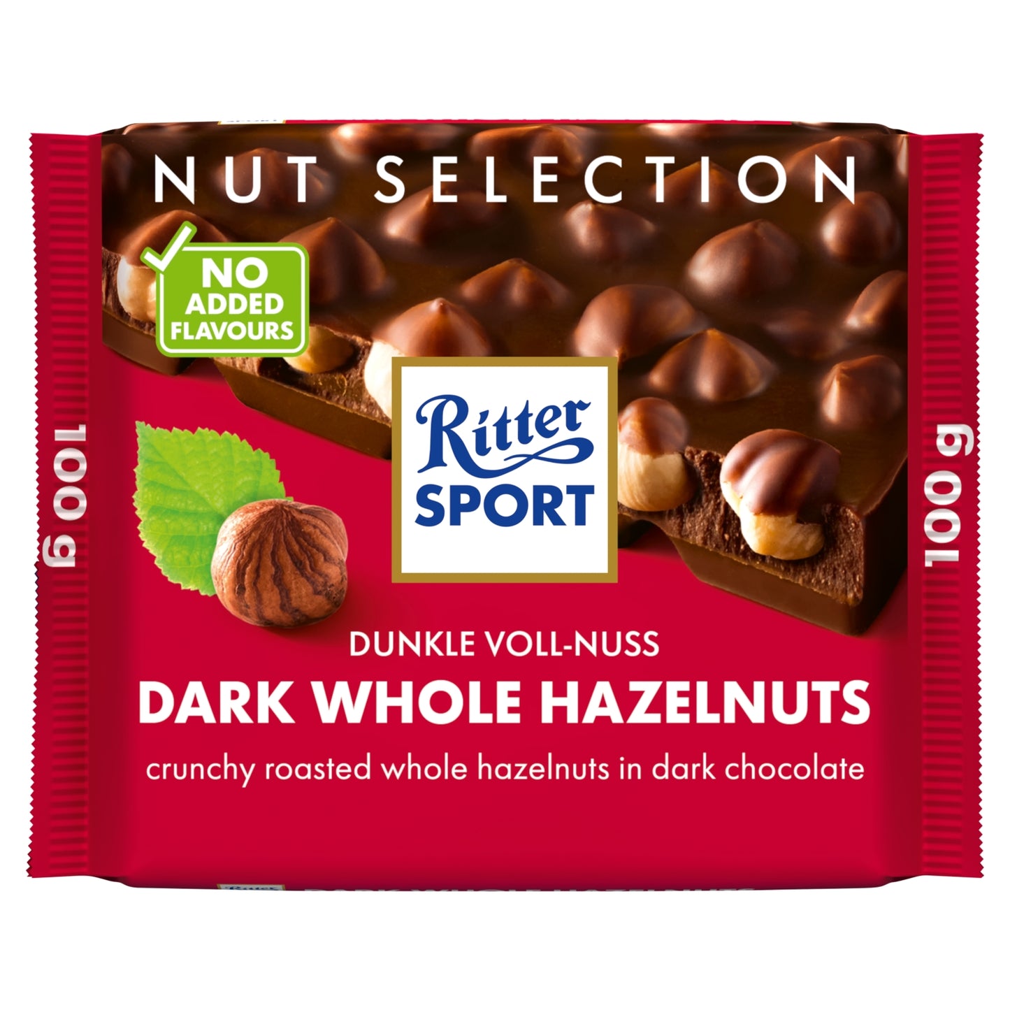 Ritter Sport Dark Whole Hazelnuts Nut Selection 100g