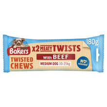 Bakers BAKERS Meaty Twists Medium Beef Dog Chews 180g