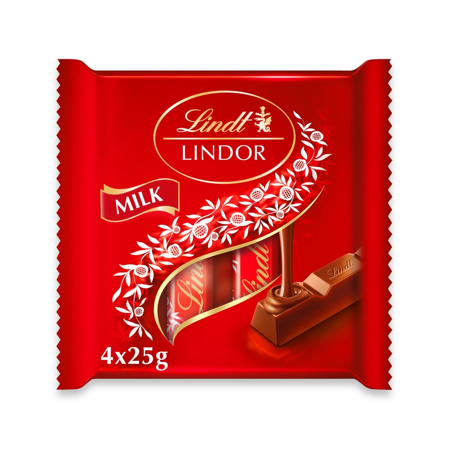 Lindt Lindor Milk Treat Bar Multipack 4x25g