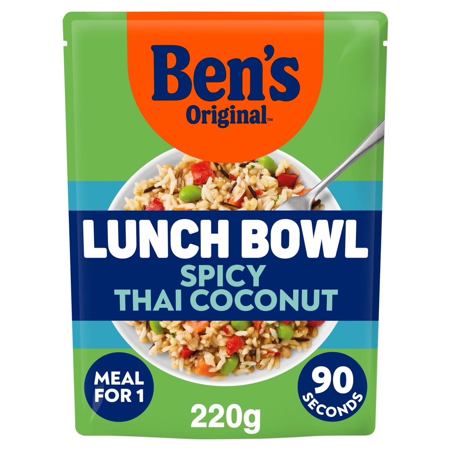 Ben's Original BBens Original Lunch Bowl Spicy Thai Coconut Microwave Grains and Rice Instant Meal 220g
