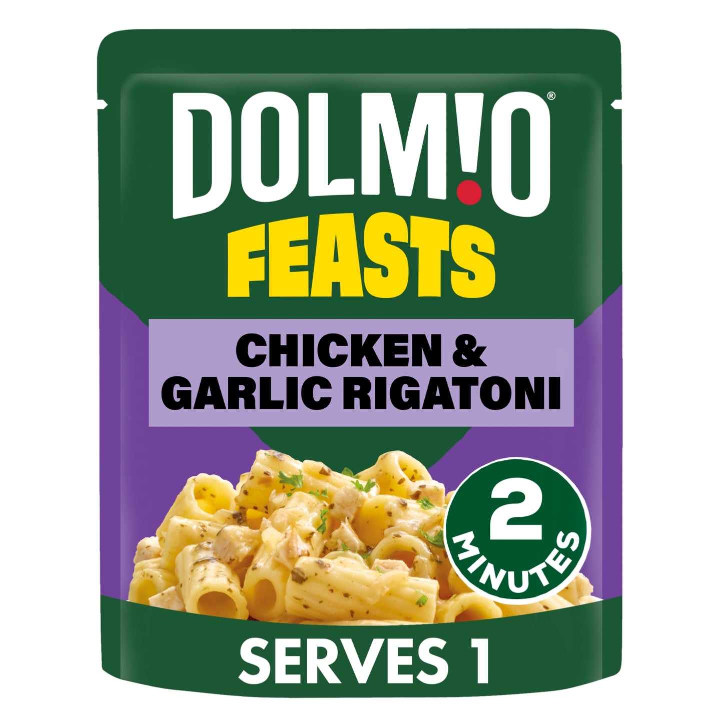 Dolmio Feasts Chicken & Garlic Rigatoni Microwave Instant Pasta Meal 250g