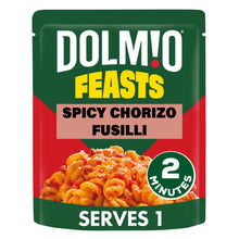 Dolmio Feasts Spicy Chorizo Fusilli Microwave Instant Pasta Meal 250g