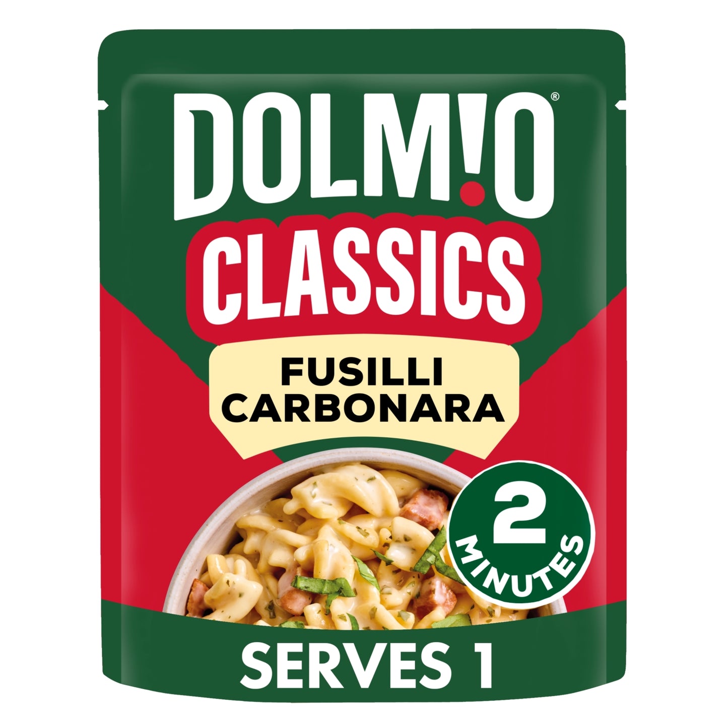 Dolmio Classics Carbonara Fusilli Microwave Instant Pasta Meal 250g