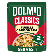 Dolmio Classics Carbonara Fusilli Microwave Instant Pasta Meal 250g