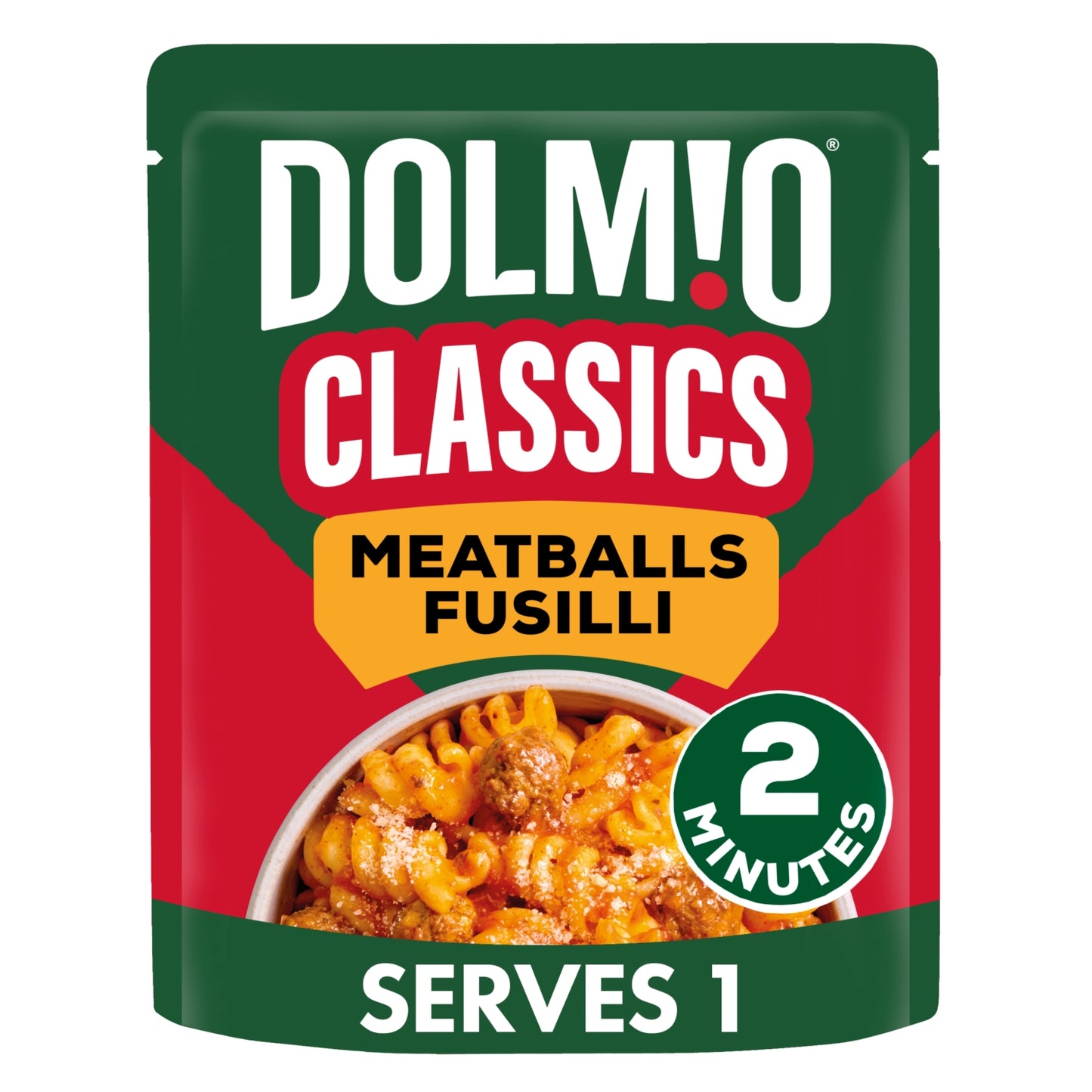Dolmio Classics Meatballs Fusilli Microwave Instant Pasta Meal 250g