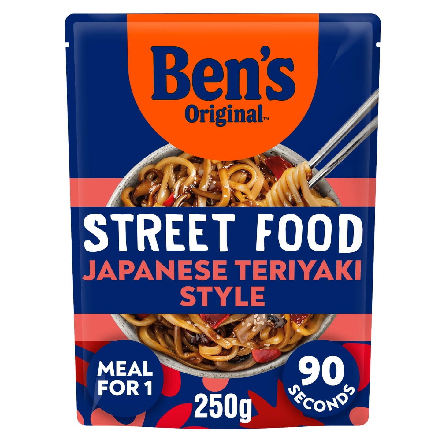 Ben's Original Bens Original Street Food Japanese Teriyaki Sauce Microwave Instant Noodles Meal 250g