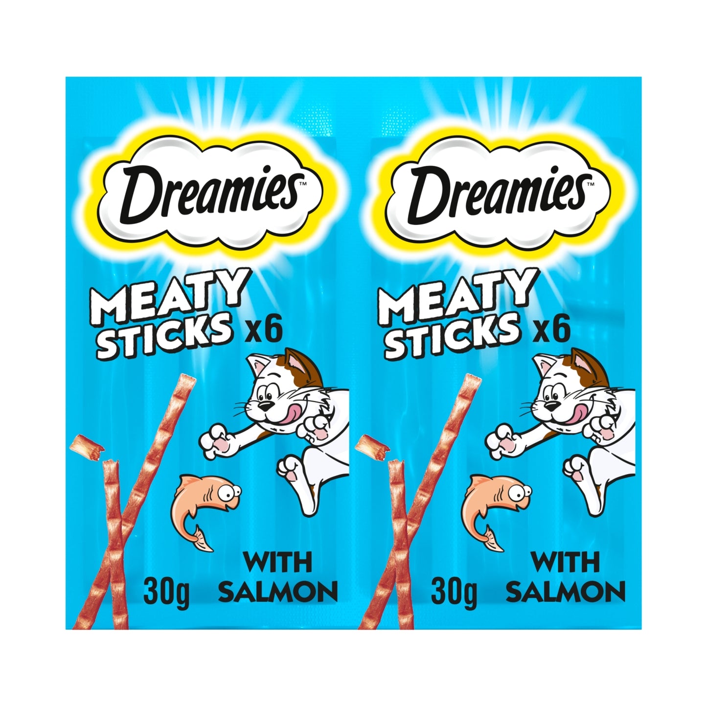 Dreamies Meaty Sticks Adult Cat Treats with Scrumptious Salmon 30g