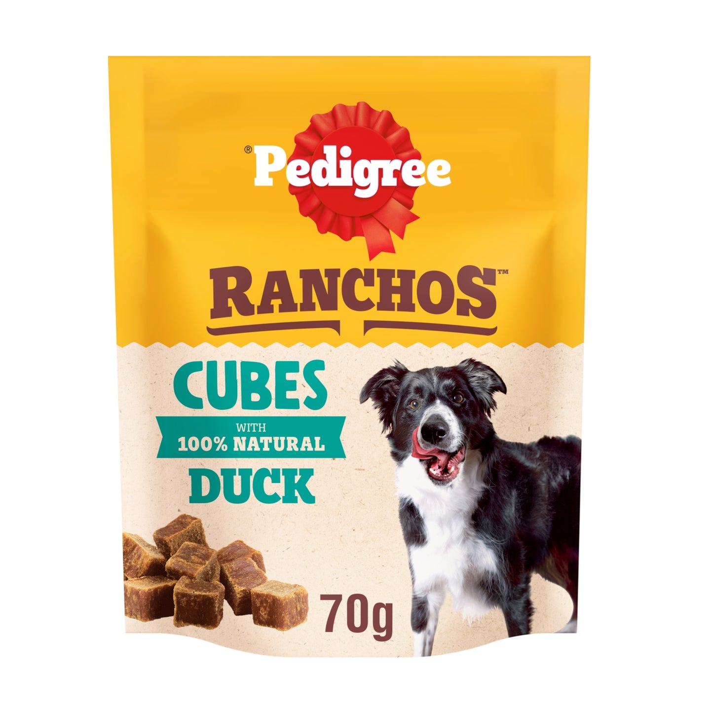 Pedigree RANCHOS™ Dog Training Treat Cubes, With 100% Natural Duck, 70g