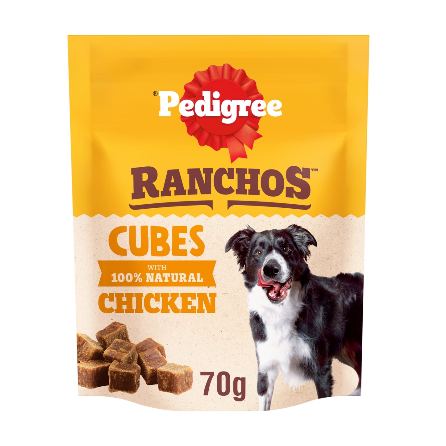 PEDIGREE RANCHOS™ Dog Training Treat Cubes, With 100% Natural Chicken, 70g