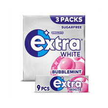Wrigley's Extra White Bubblemint Sugarfree Chewing Gum Multipack 3x9 Pieces