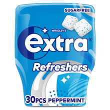 Wrigley's Refreshers Peppermint Sugarfree Chewing Gum Bottle 30 Pieces