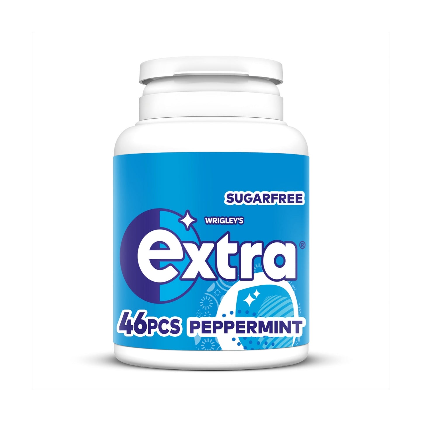 Wrigley's Extra Peppermint Sugarfree Chewing Gum Bottle 46 Pieces