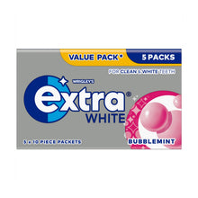 Extra White Bubblemint Sugarfree Chewing Gum Multipack 5x10 Pieces