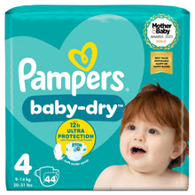 Pampers Baby-Dry Size 4, 44 Nappies, 9kg-14kg, Essential Pack