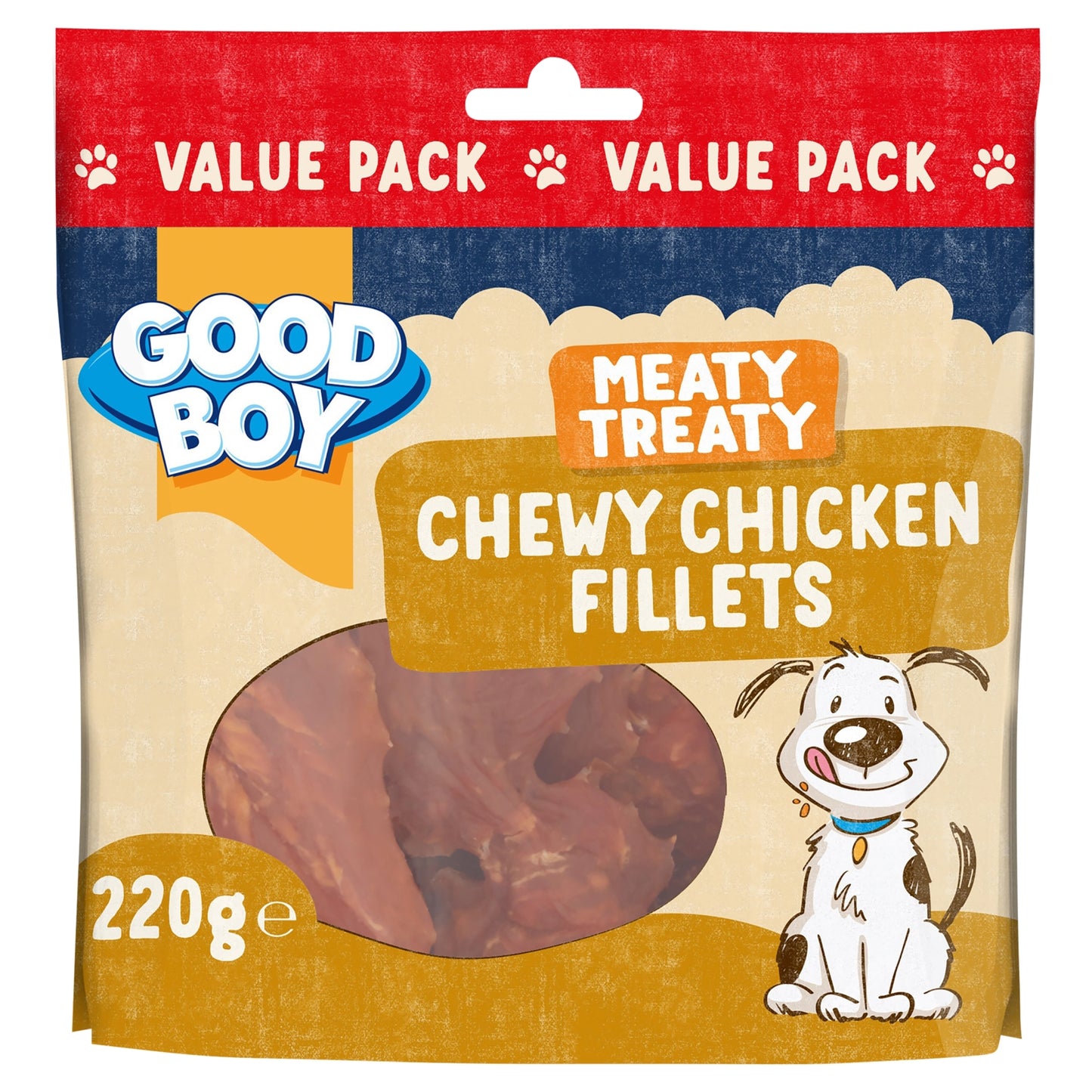 Good Boy Meaty Treaty Chewy Chicken Fillets 220g