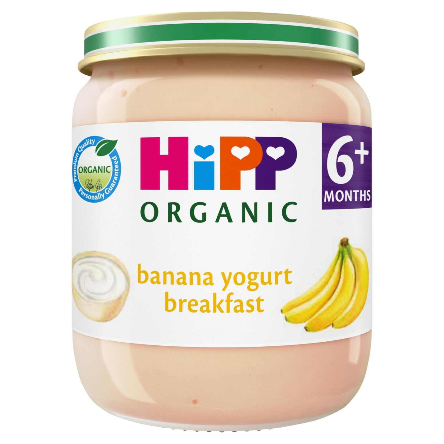 HiPP Organic Banana Yogurt Breakfast Baby Food Jar 6+ Months 125g