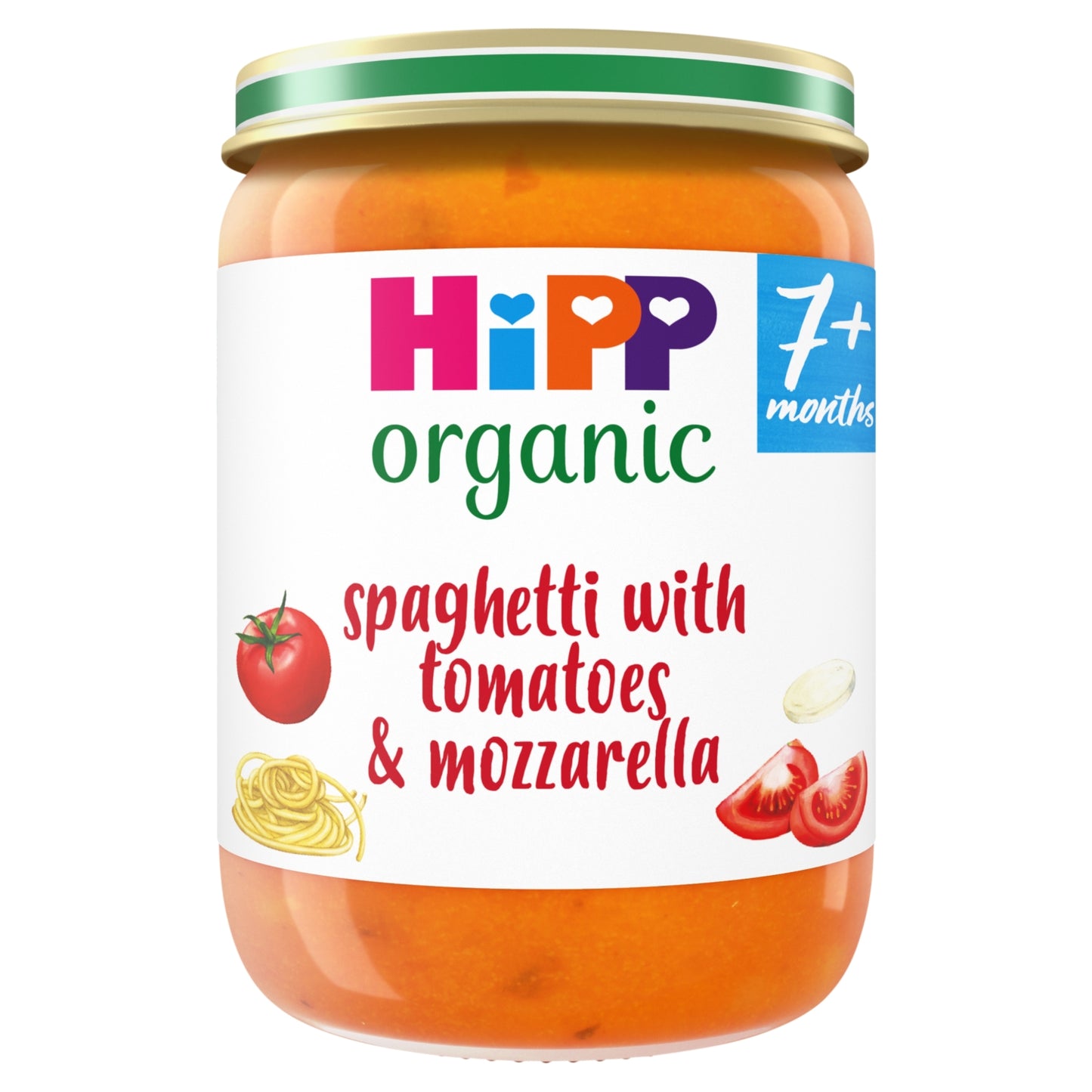 HiPP HiPP Organic Spaghetti with tomatoes & mozzarella Baby Food Jar 7+ Months 190g