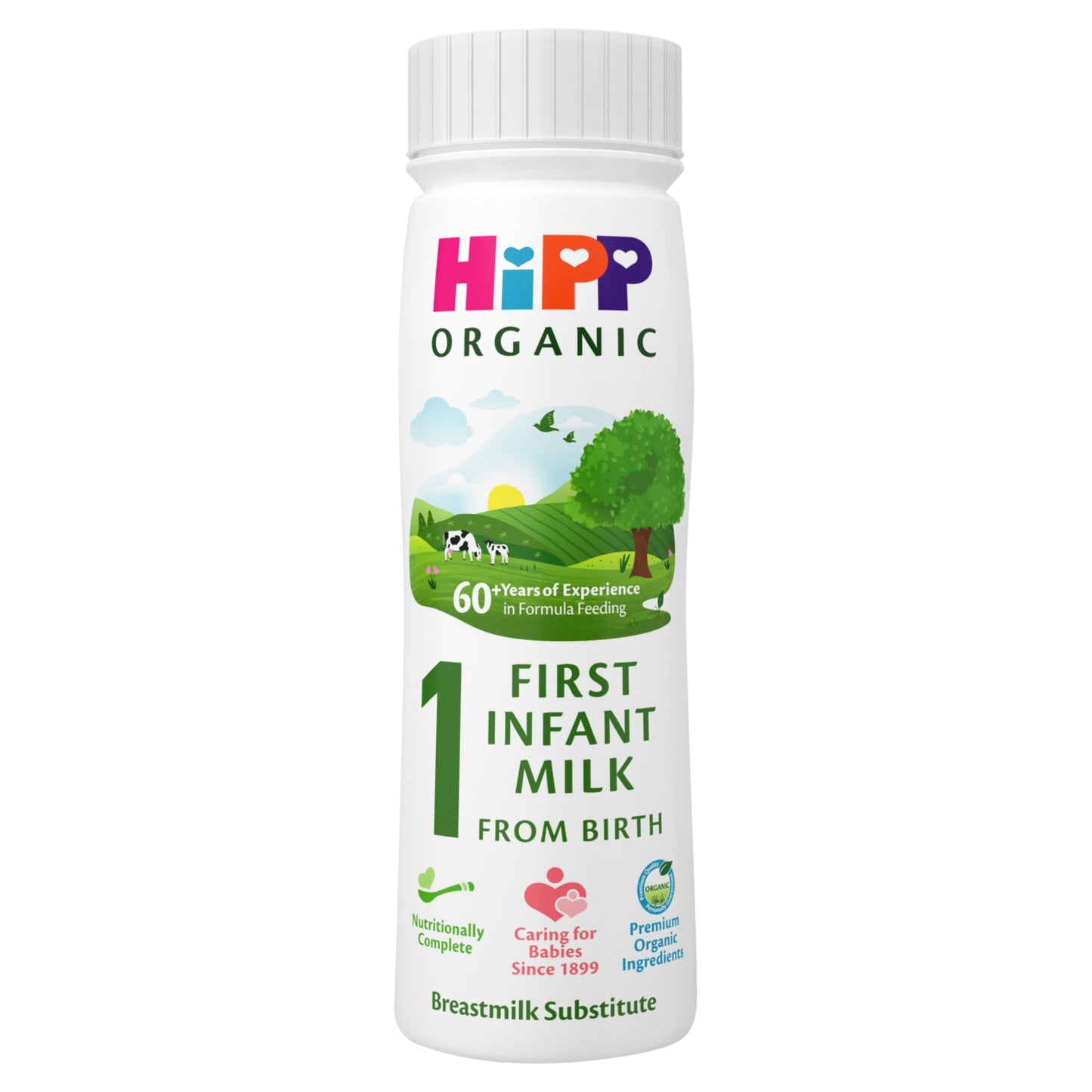 HiPP Organic 1 First Infant Baby Milk Ready to Feed Liquid Formula, From Birth, 200ml
