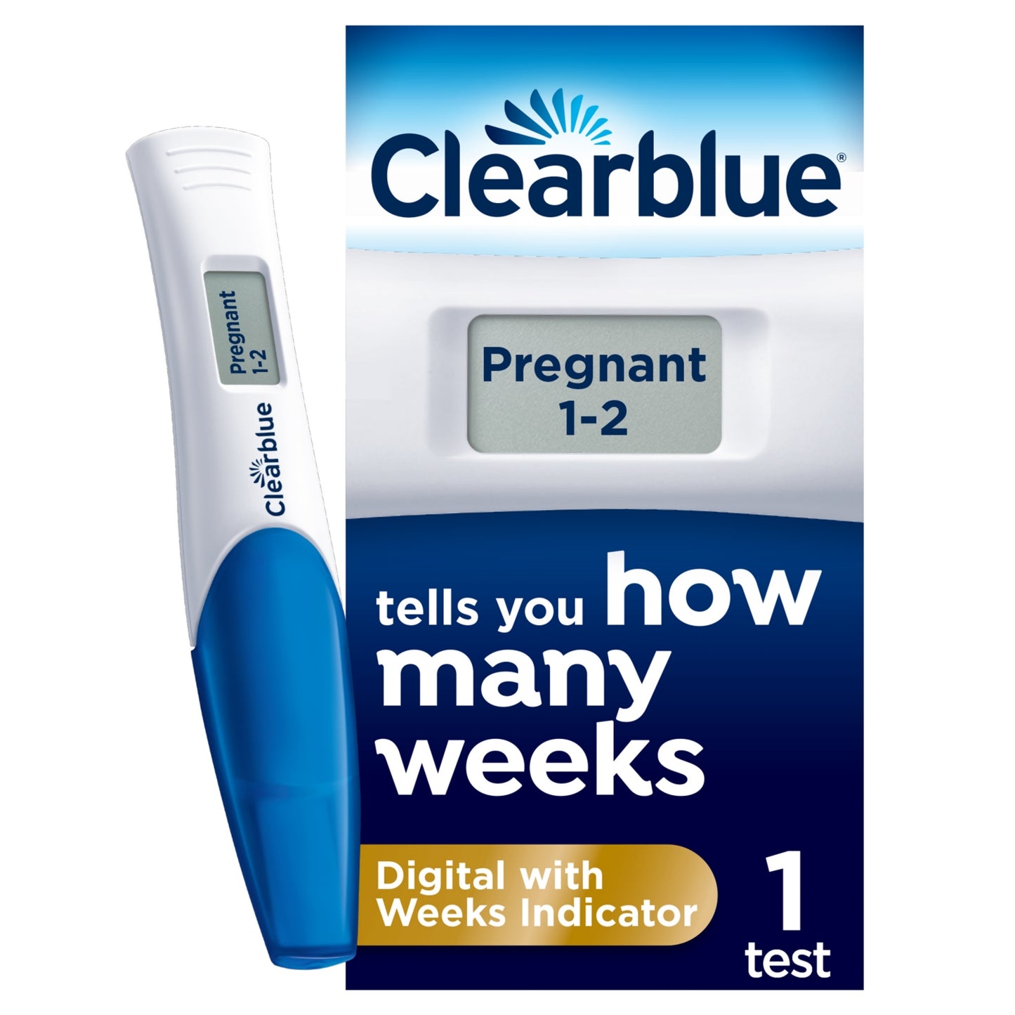 Clearblue Pregnancy Test Digital with Weeks Indicator, 1 Test