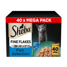 Sheba ® Fine Flakes Adult Wet Cat Food Fish Selection in Jelly 40 x 85g Pouch